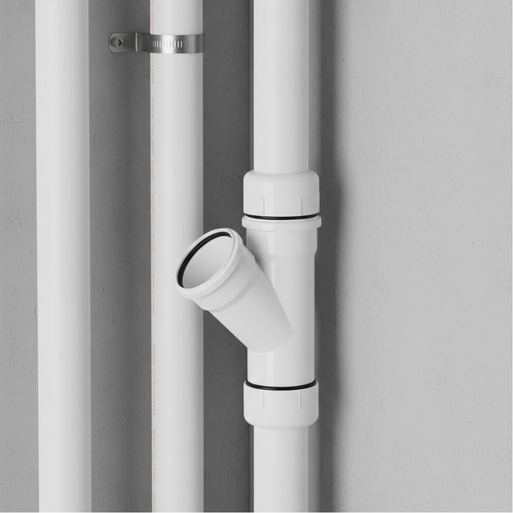 Тройник канализационный Rehau Raupiano 11229841001, 45х110х110х110 х PP