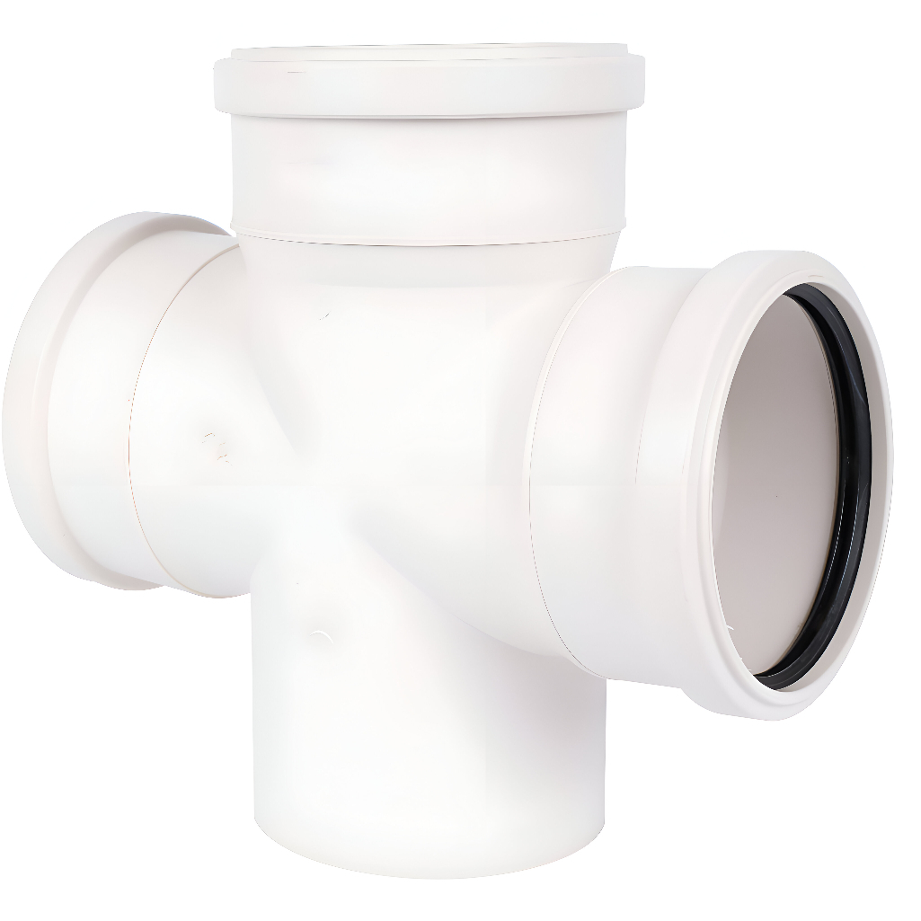 Крестовина одноплоскостная 87 гр., Sinikon Comfort 506015.K, диаметр 110х110х110 мм, белая