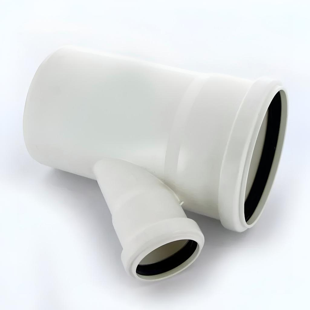 Тройник канализационный 45 гр., Sinikon Comfort 510031.K диаметр 110х50 мм, белый