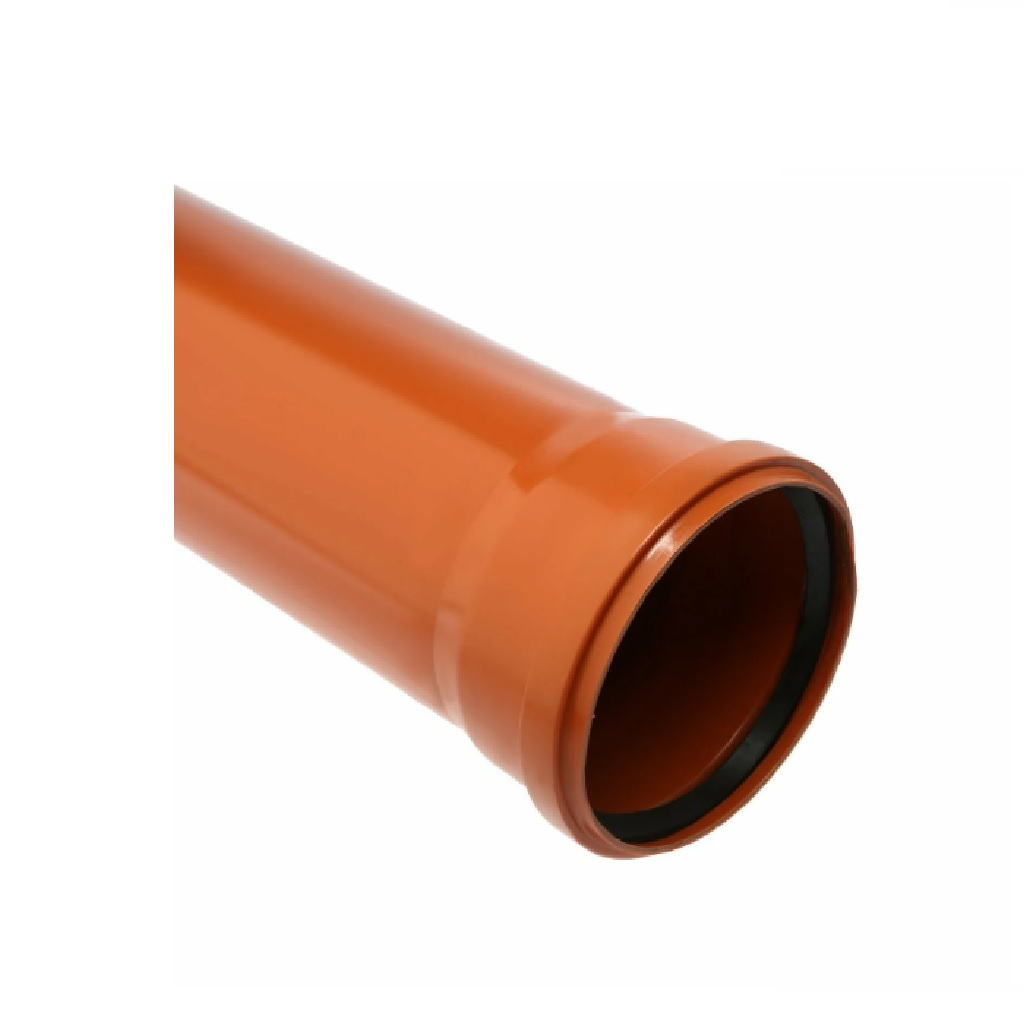 Труба канализационная Valfex диаметр 160 мм, длина 3000 мм, рыжая
