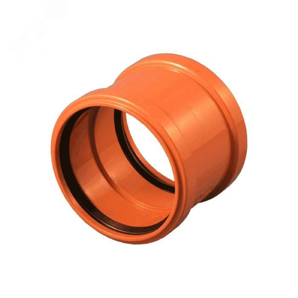 Муфта двухраструбная Valfex 30106160 для наружной канализации, 160 мм, полипропилен, оранжевая