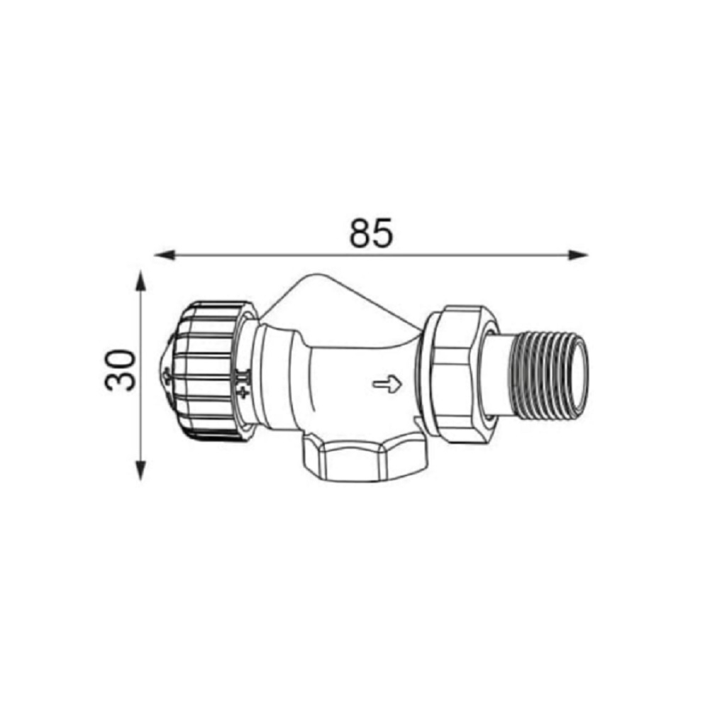 Вентиль угловой Elsen EVR06.3413 ВН-НР 1/2