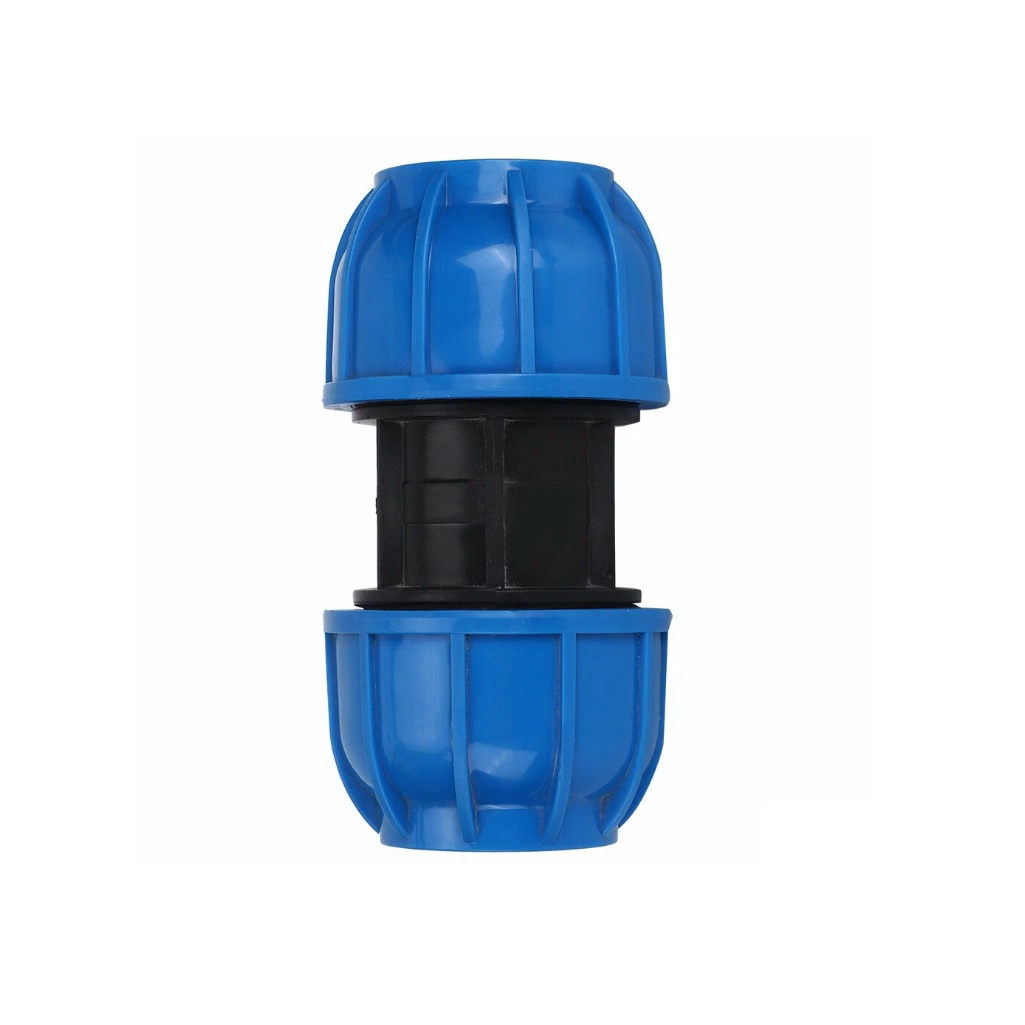 Муфта компрессионная для труб ПНД, КП701020, диаметр 20 мм, соединительная