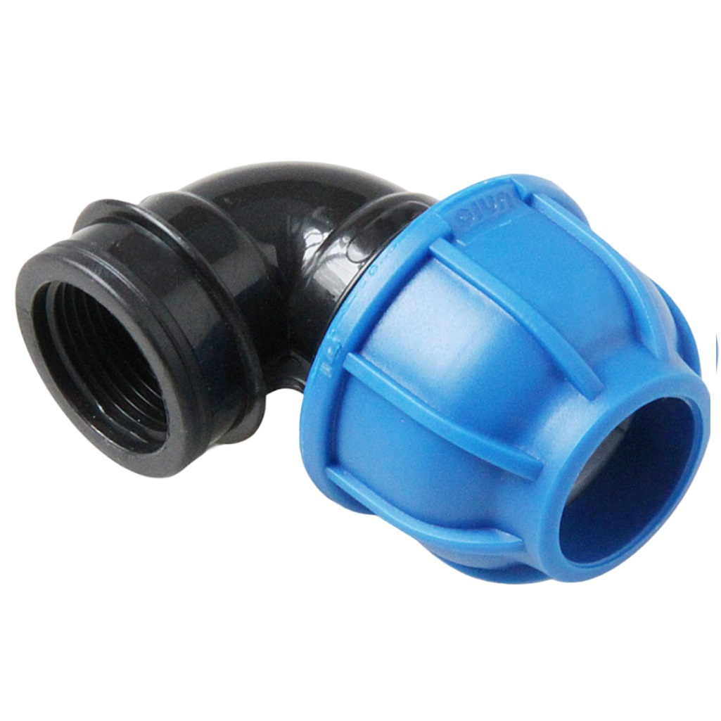 Угол 90 гр. для труб ПНД  Pro Aqua Unio 83025000000F034, d32х3/4, ВР, компрессионный, для систем холодного водоснабжения