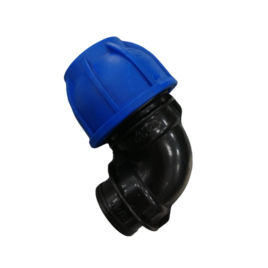 Угол 90 гр. для труб ПНД  Pro Aqua Unio 83025000000F034, d32х3/4, ВР, компрессионный, для систем холодного водоснабжения