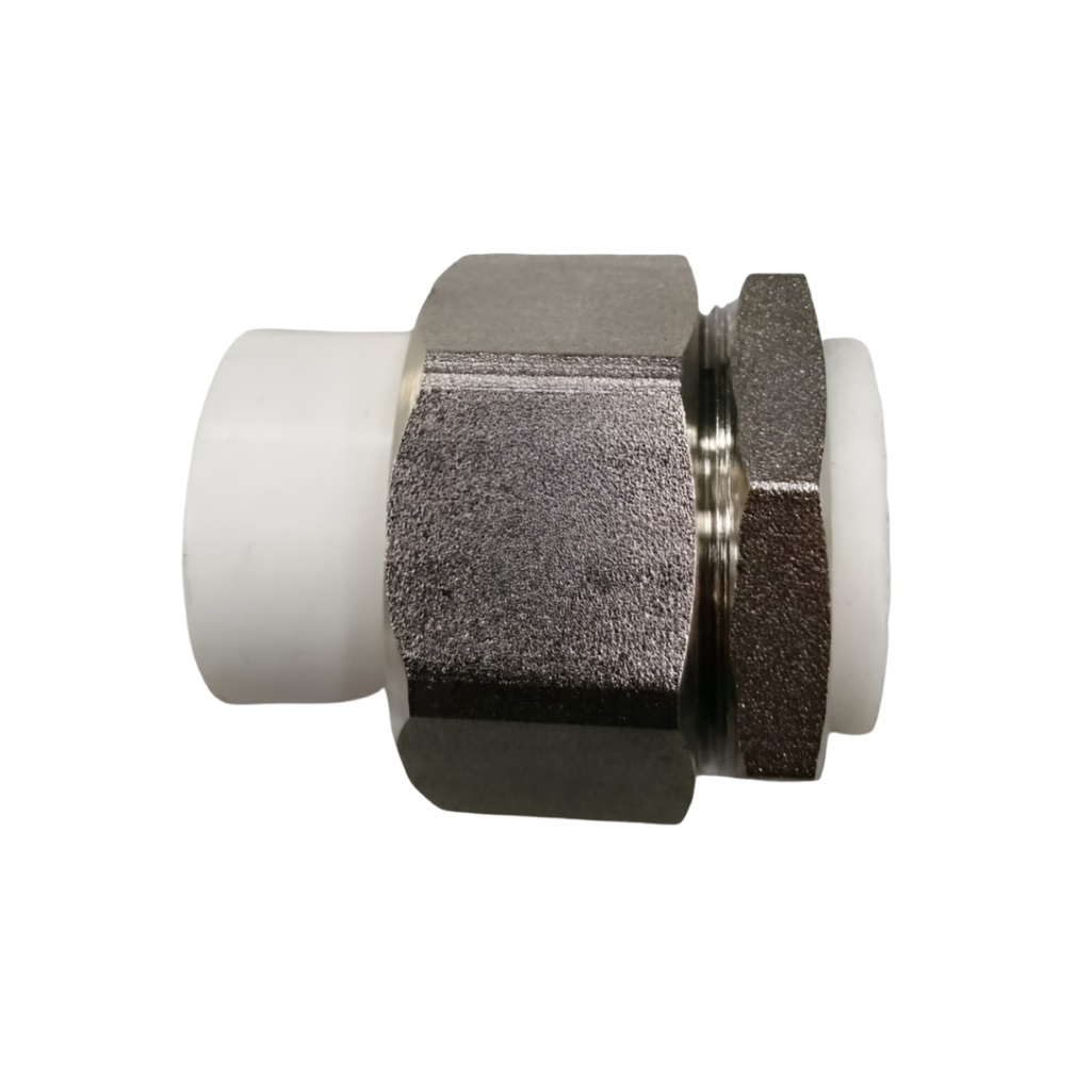 Муфта полипропиленовая Frap F103.3232 PPR HJ 32, 32х32 мм, разъемная, комбинированная, белая