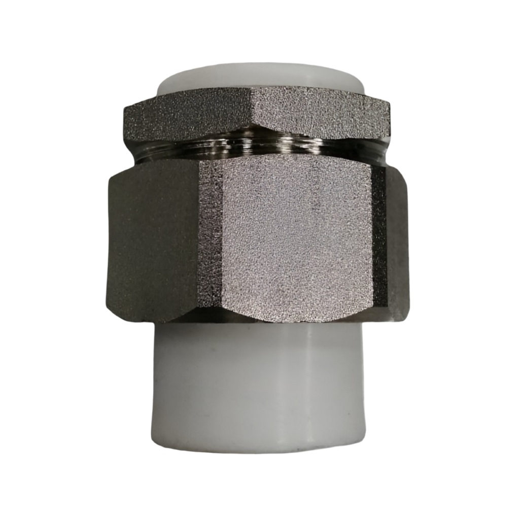 Муфта полипропиленовая Frap F103.3232 PPR HJ 32, 32х32 мм, разъемная, комбинированная, белая