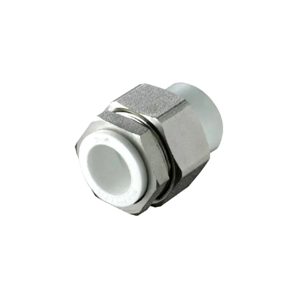 Муфта полипропиленовая Frap F103.3232 PPR HJ 32, 32х32 мм, разъемная, комбинированная, белая