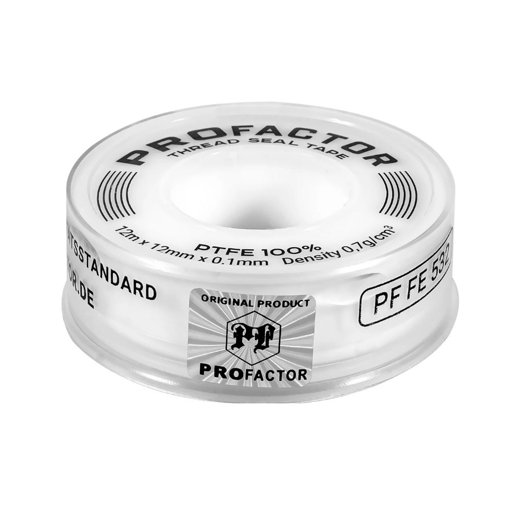 ФУМ-лента Profactor PF FE 532, 12 мм, 0.1 мм, 12 м, профессиональная, белая