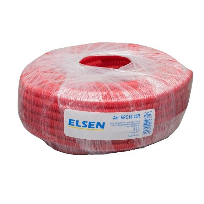 Гофротруба ELSEN FlexLight EPC16-25 красная, бухта 50 м