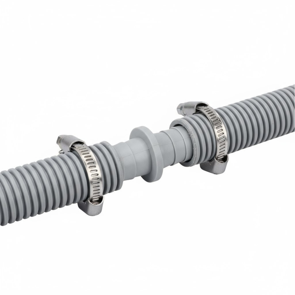 Соединитель MasterProf ИС.1131469, 19/22, в комплекте с хомутами, для сливных шлангов