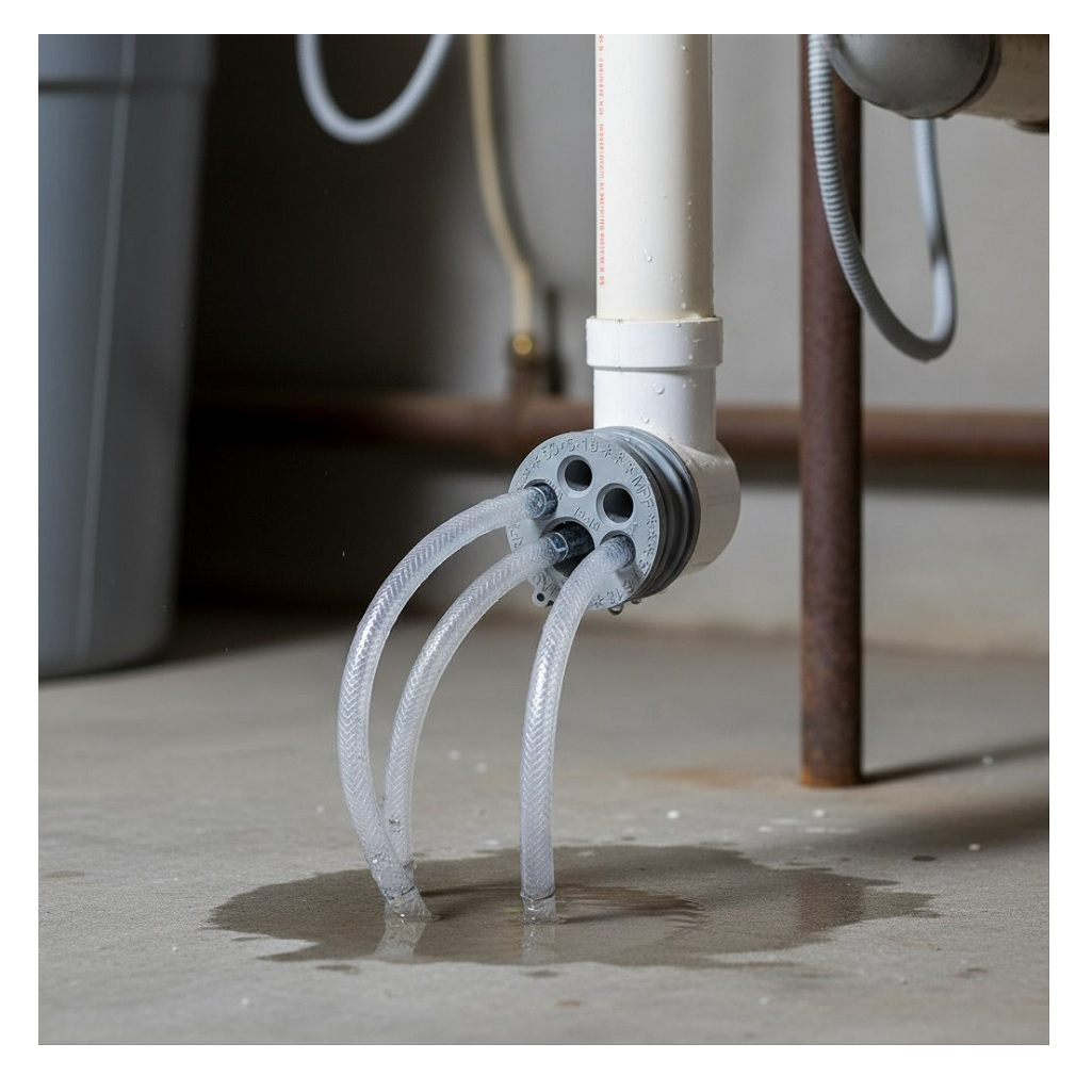 Манжета дренажная MPF, ТЭП, термоэластопласт, диаметр 50 мм, серая