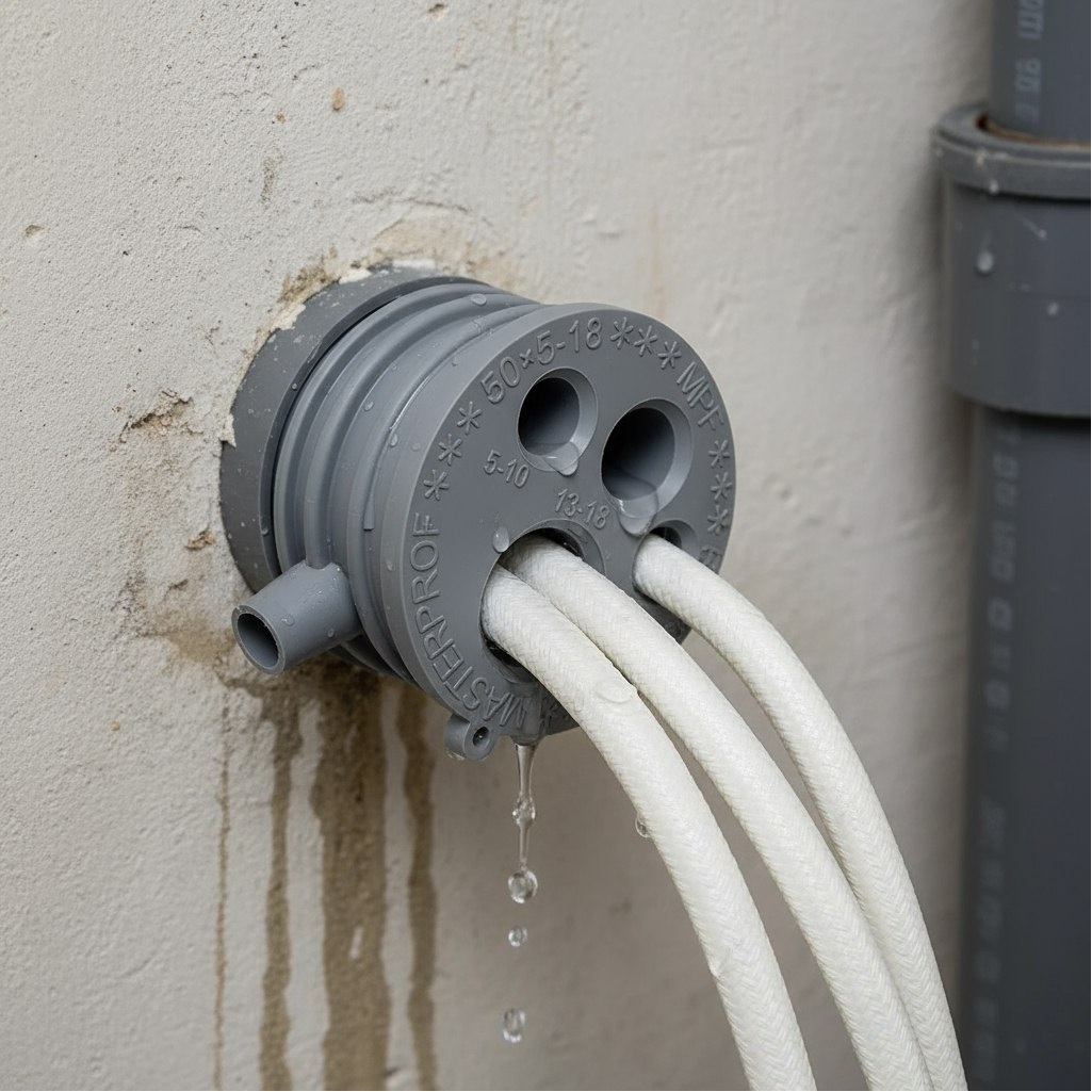 Манжета дренажная MPF, ТЭП, термоэластопласт, диаметр 50 мм, серая