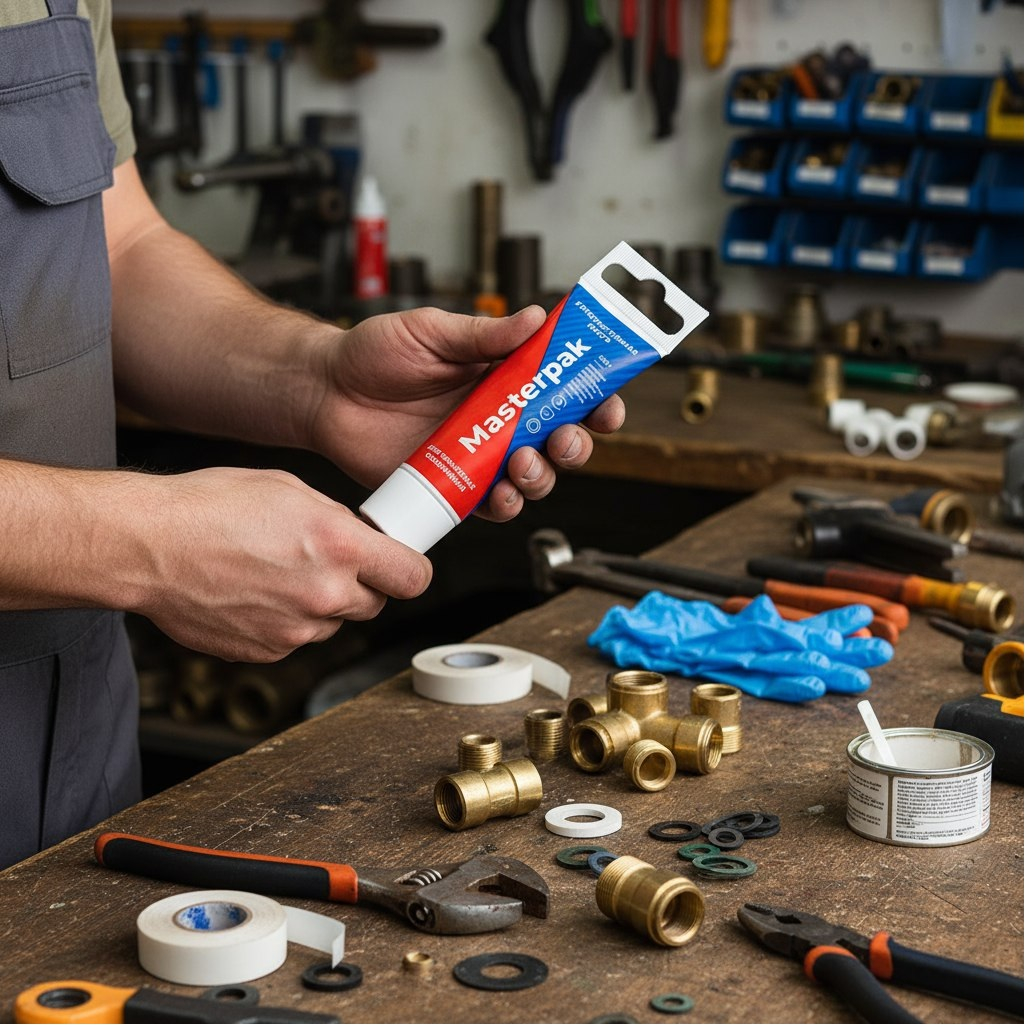 Паста уплотнительная Masterpak для резьбовых соединений, туба, белый, 250 гр.