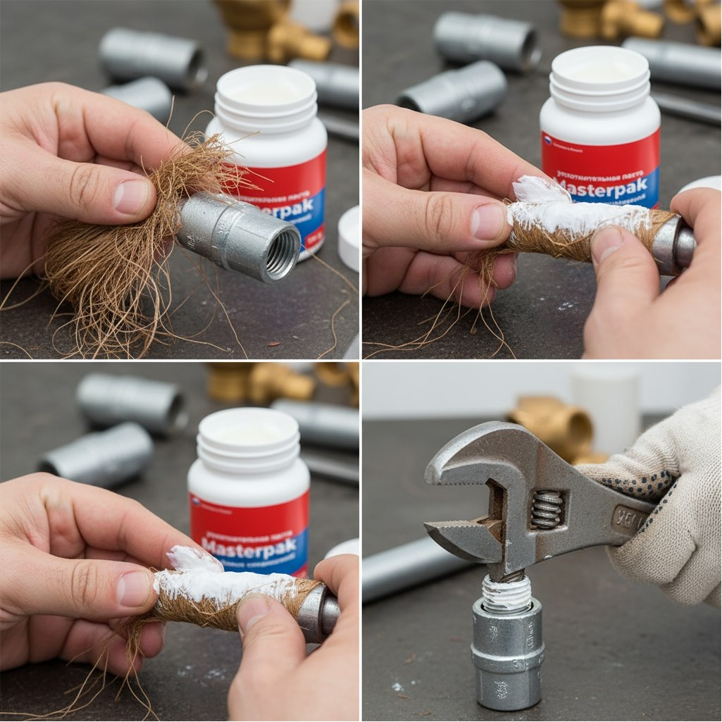 Паста уплотнительная Masterpak для резьбовых соединений, белый, 70 гр.