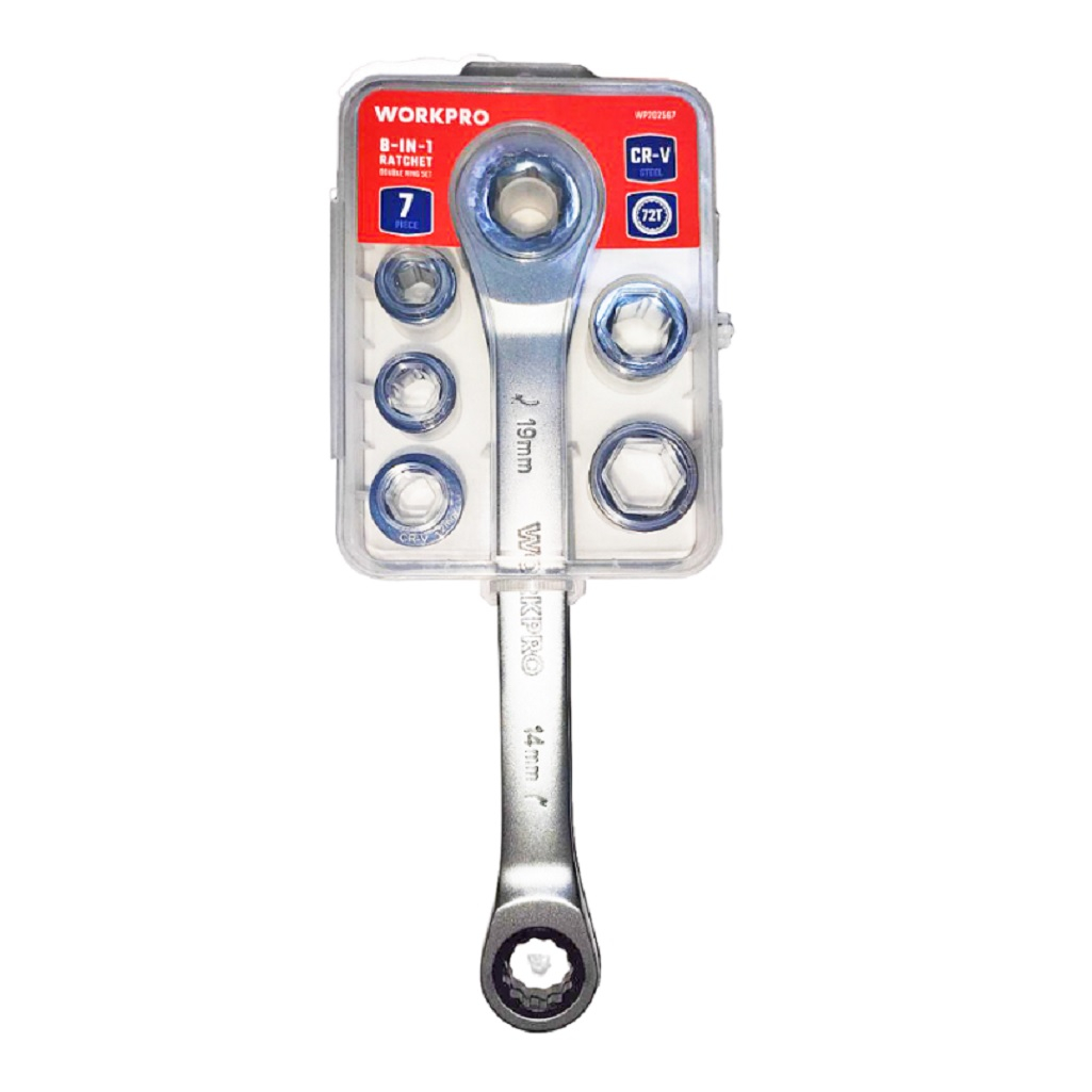 Ключ гаечный Workpro WP202567 универсальный, эргономичная рукоятка, 8-17 мм