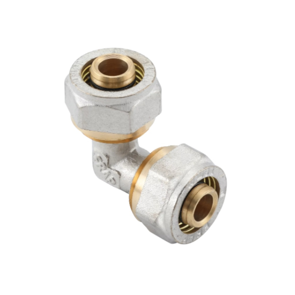 Угольник обжимной Frap F302.1616, 16х16 мм, цанговое соединение, для металлопластиковых труб