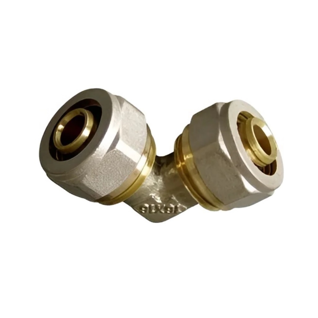 Угольник обжимной Frap F302.1616, 16х16 мм, цанговое соединение, для металлопластиковых труб