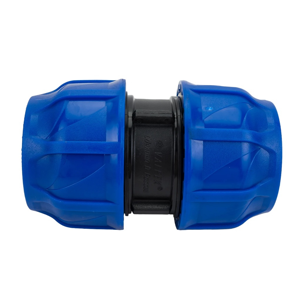 Муфта компрессионная ПНД, диаметр 63 мм, соединительная, для трубопровода