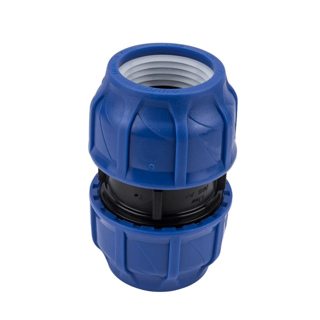 Муфта компрессионная ПНД, диаметр 63 мм, соединительная, для трубопровода