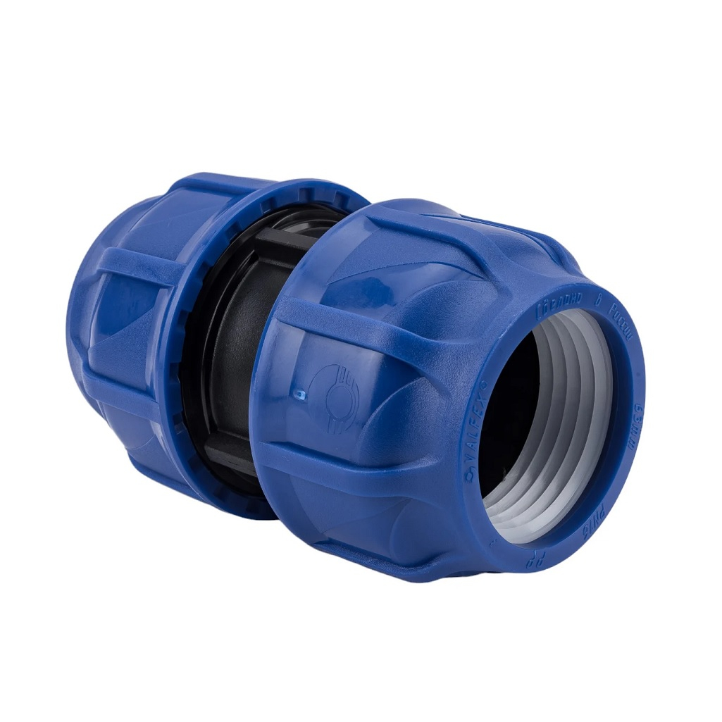 Муфта компрессионная ПНД, диаметр 63 мм, соединительная, для трубопровода