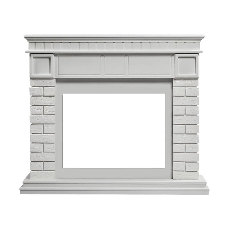 Комплект каминный Electrolux Fireliqht Bricks 25 камень белый, белая эмаль
