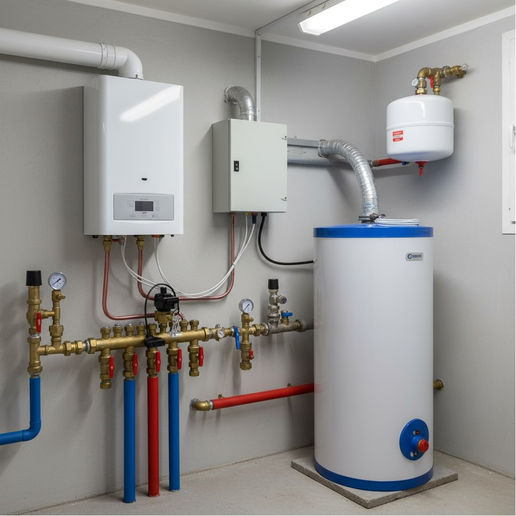 Комплект привод мотора клапана Baxi, провод 1.2 м + датчик NTC 10кОм, Beta 3435, 2 м