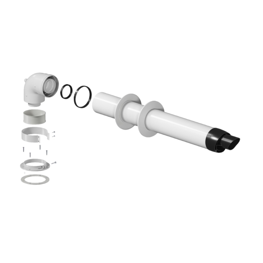 Комплект Royal Thermo RTF20.030, дымоход коаксиальный, 60/100 универсальный, для конденсационных котлов