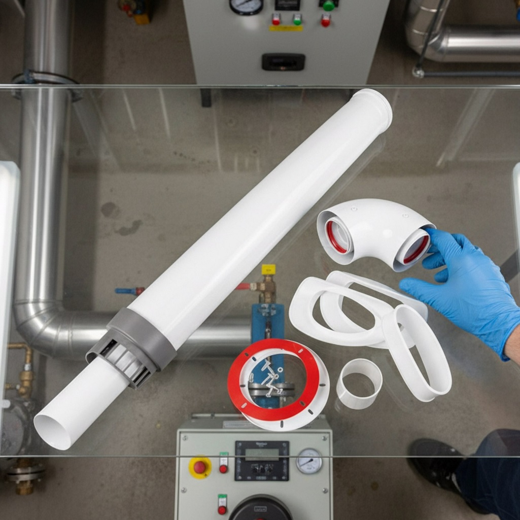 Комплект Essan KIT00A, дымоход коаксиальный, 60/100 универсальный, антилед