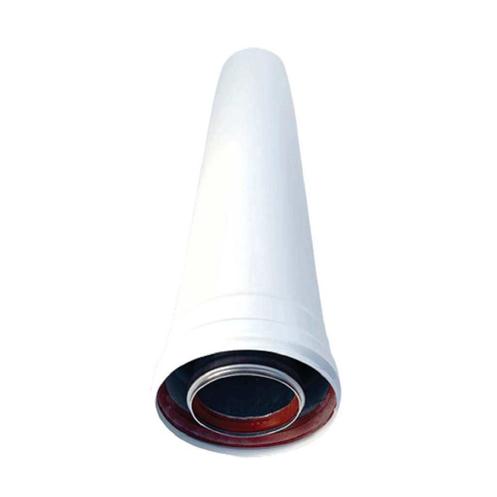 Удлинитель дымохода коаксиальный Essan TR.6200, НФ-77785990, D 60/100 мм, L=2000 мм, цвет белый