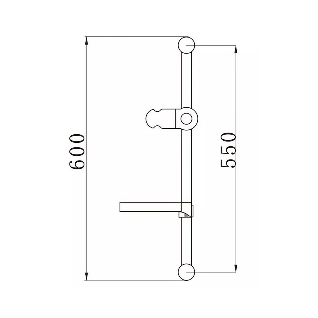 Стойка душевая AV Engineering AVSSS-030, круглая, пластик, хром