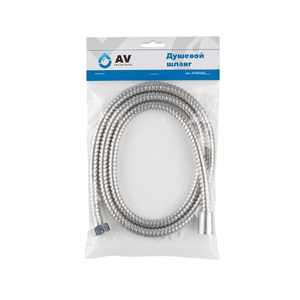 Шланг для душа AV Engineering AVSSS-027, универсальный, сталь, хром, 150 см