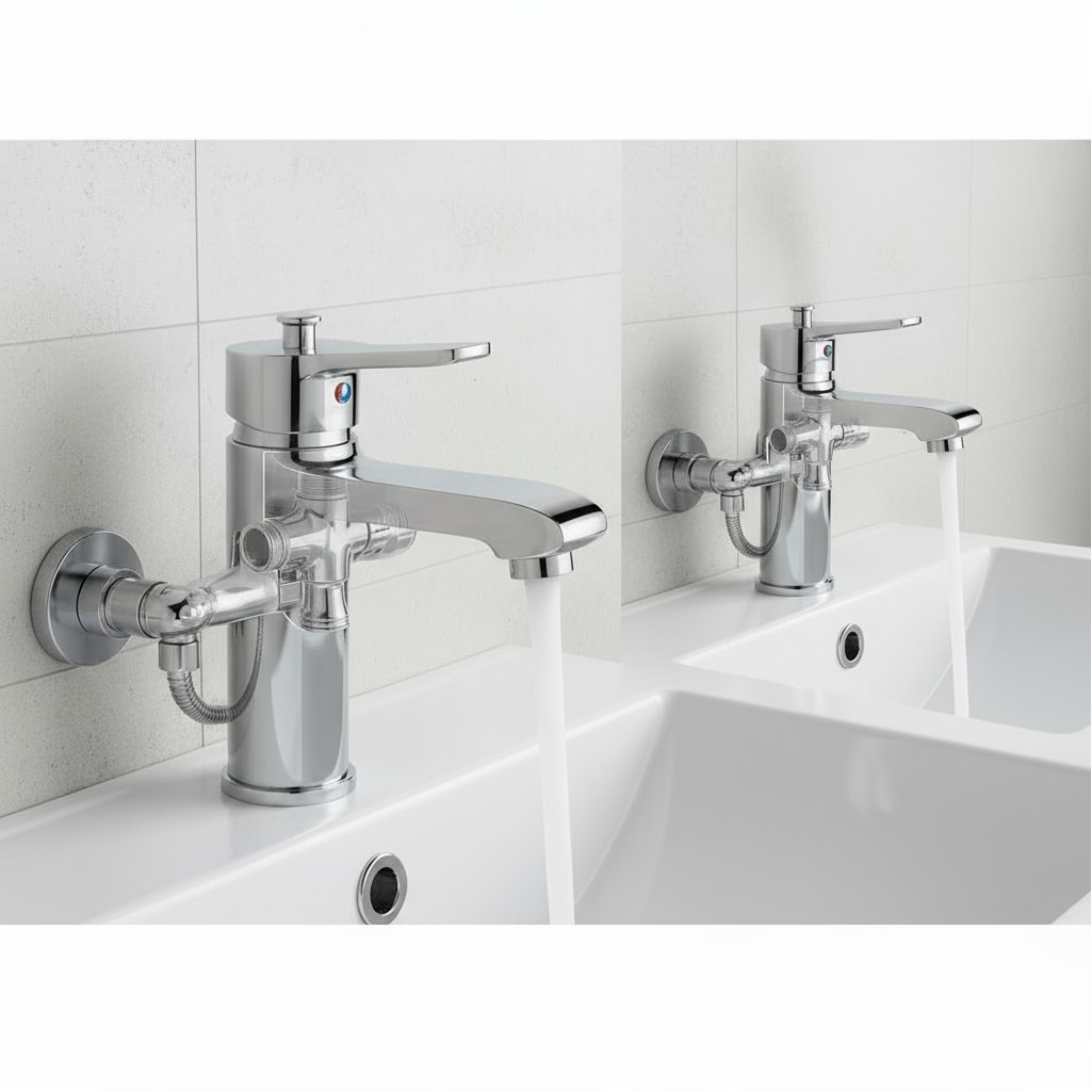 Дивертор для смесителя Frap FААА 1277-2604, кнопочный,  латунь, хром