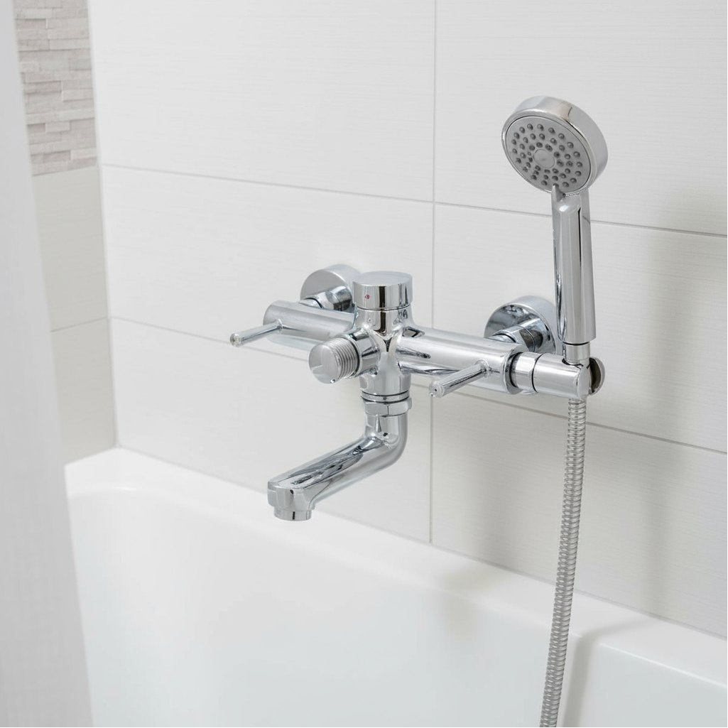 Дивертор для смесителя Frap FААА 1277-2604, кнопочный,  латунь, хром