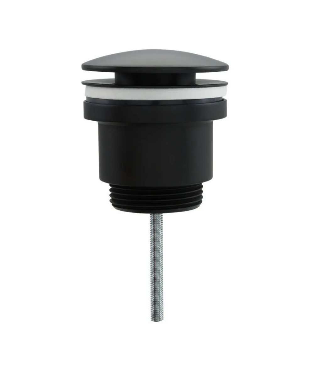 Донный клапан Frap F62-7, автоматический, для раковины с переливом и без, черный