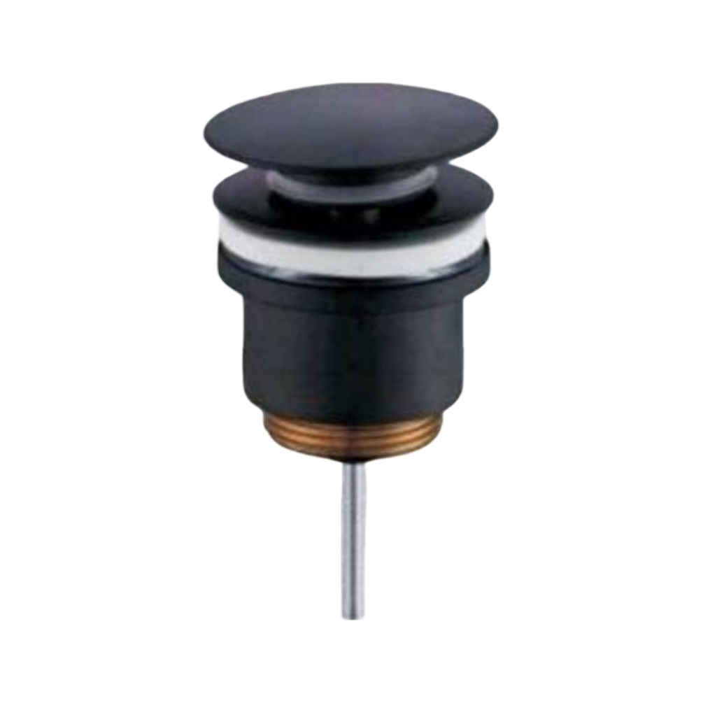 Донный клапан Frap F62-7, автоматический, для раковины с переливом и без, черный