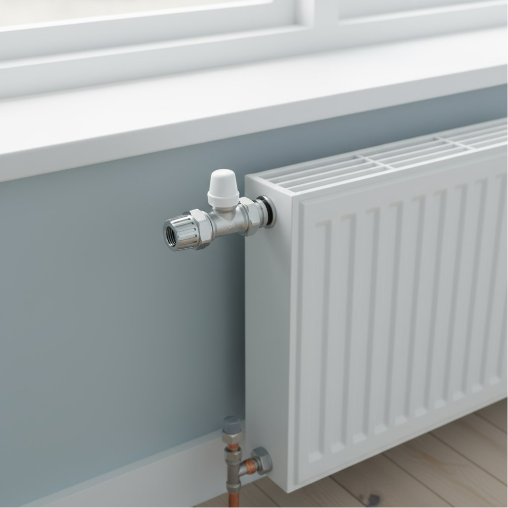 Вентиль запорный Caleffi 432503, прямой, нижний, для стальных труб, 3/4