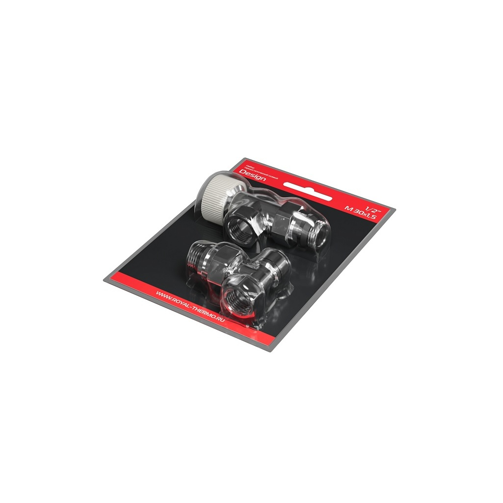 Набор термостатический осевой Royal Thermo Design RATVDO11212CH, 1/2 дюйма, М30х1.5, хром