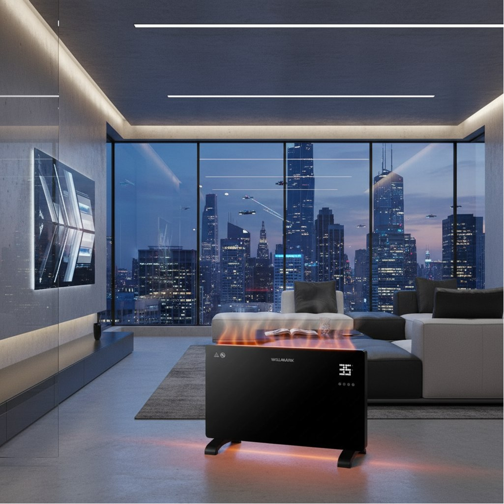 Конвектор электрический Willmark WCH-1500GRDB, до 20 кв.м, черный, 1500 Вт