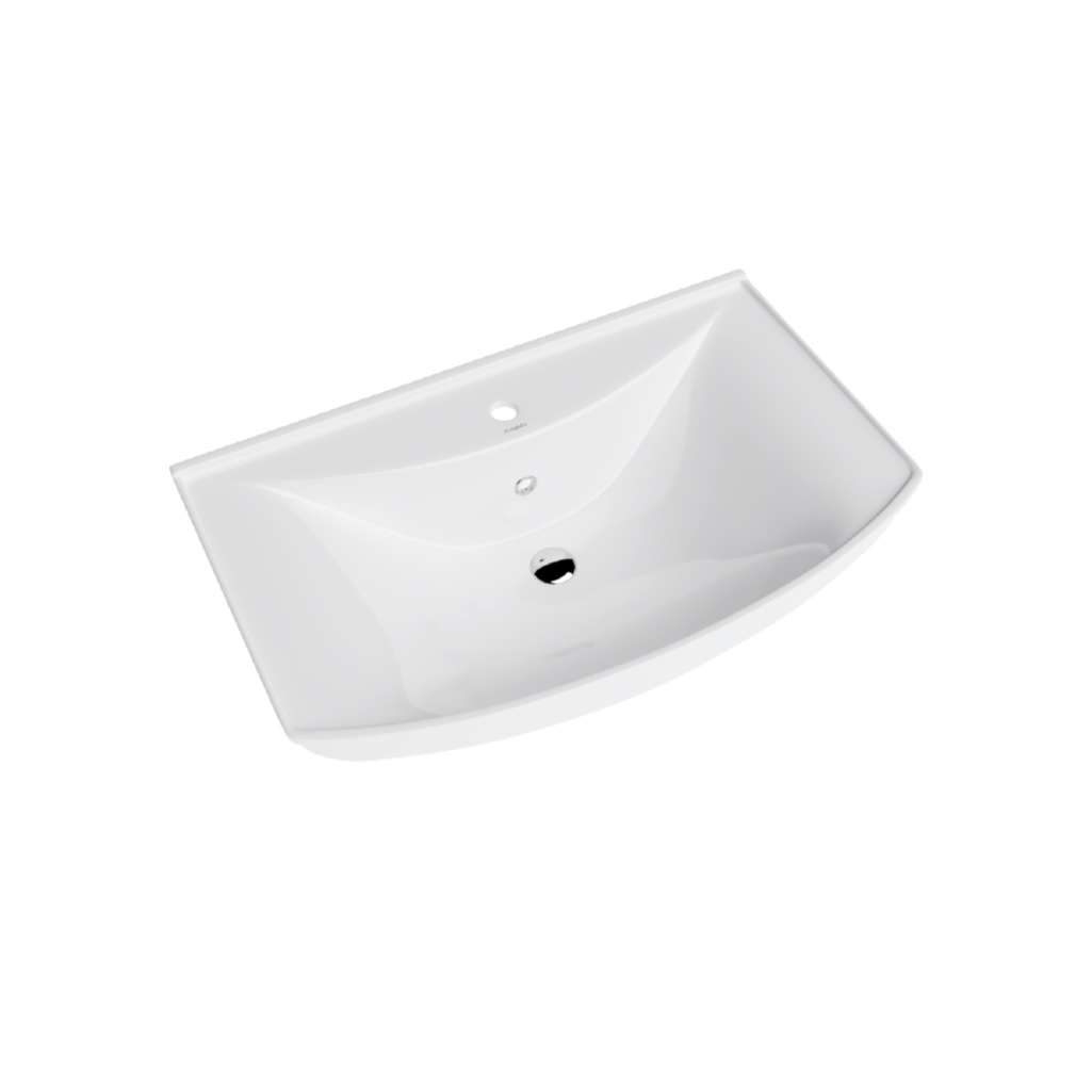 Тумба Runo Толедо 65 напольная, белая + раковина Стиль 65, белая