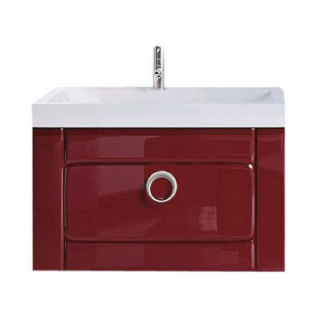 Тумба Aqwella Инфинити 60, цвет бордо + раковина Инфинити Inf.01.06/001