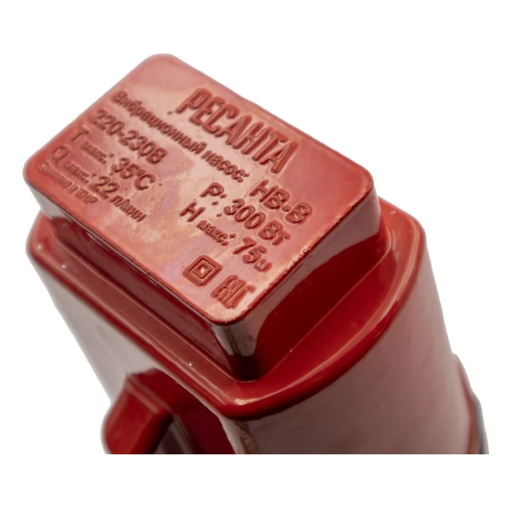 Насос вибрационный Ресанта НВ-40В, 77/8/7, 300 Вт, максимальный напор 75 м, 22 л/мин