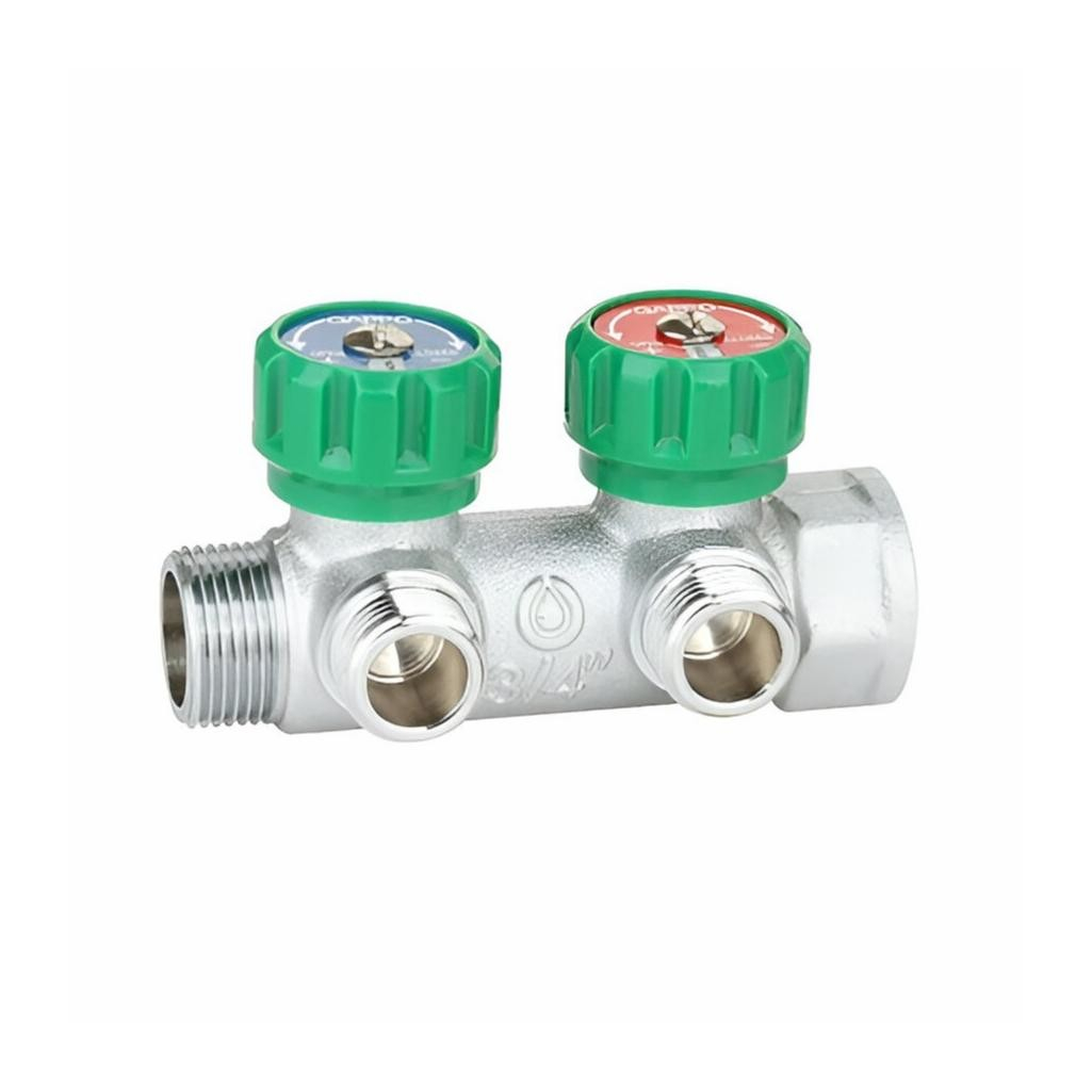 Коллектор Gappo G1001.02 плоское уплотнение, 2 выхода, ВР-НР 3/4