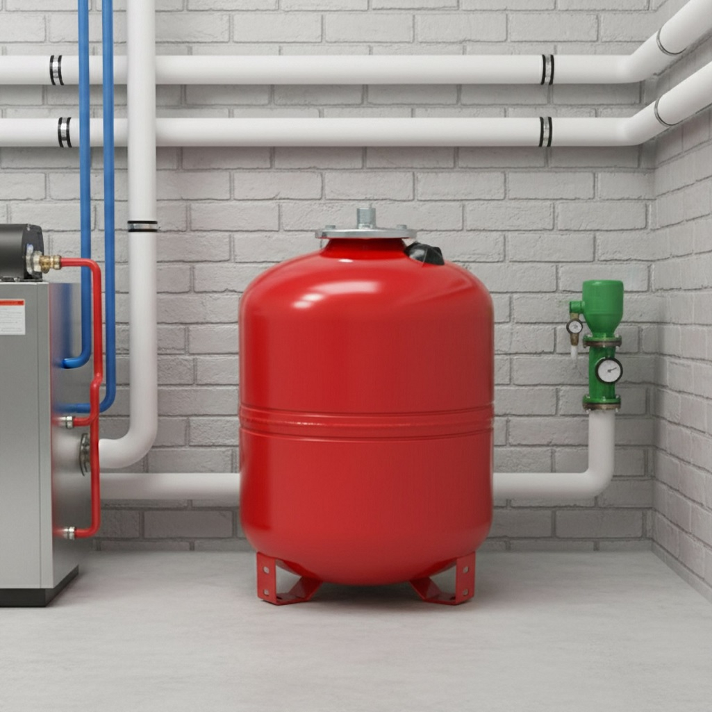 Бак расширительный Vodos Heat VS00210, для системы отопления 100 л, 5 бар, вертикальная установка