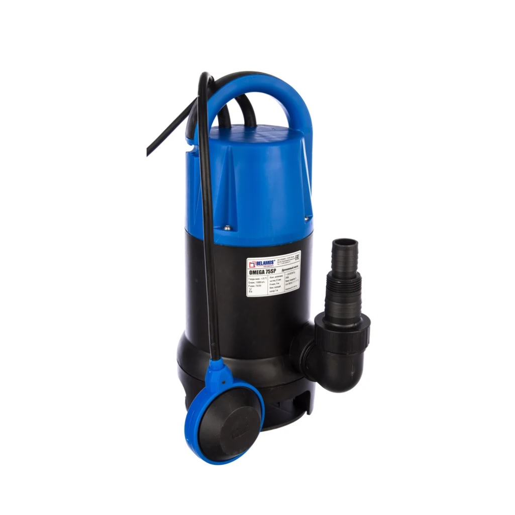 Насос дренажный Belamos Omega 75 SP, BLM75SP профессиональный, для грязной воды, 750 Вт, напор 9 м, 217 л/мин