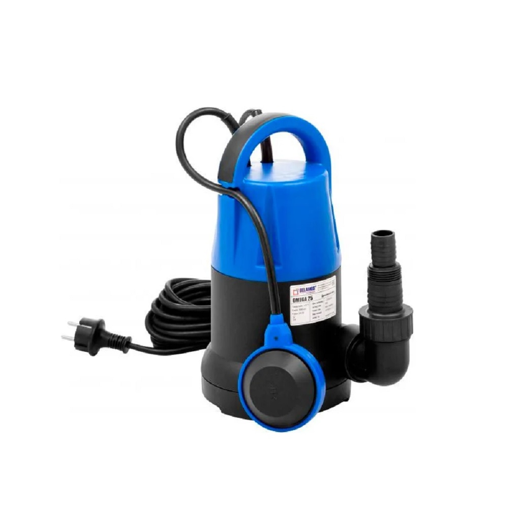 Насос дренажный Belamos Omega 25, BLM25 SP профессиональный, для грязной воды, 250 Вт, напор 6 м, 83 л/мин