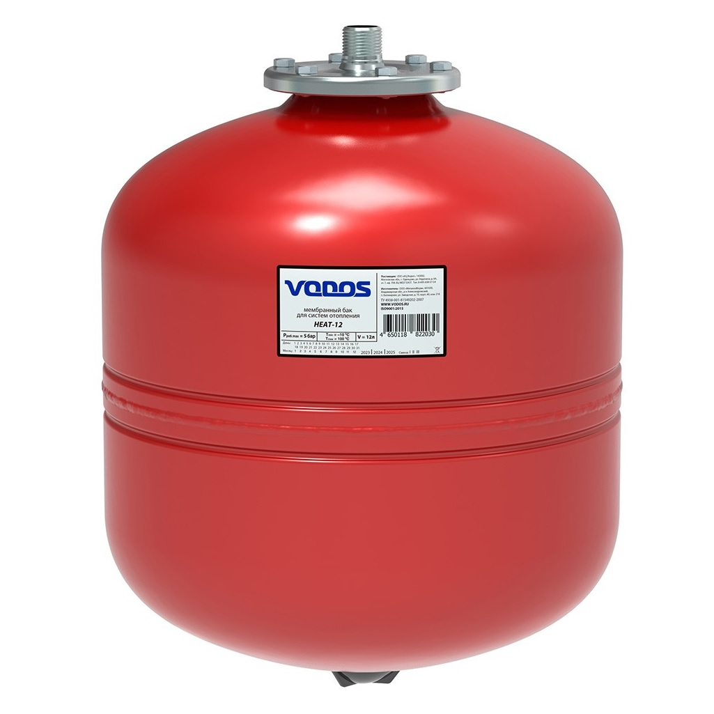 Бак мембранный Vodos Heat VS00207, вертикальный, 35 л, 5 бар, G 3/4