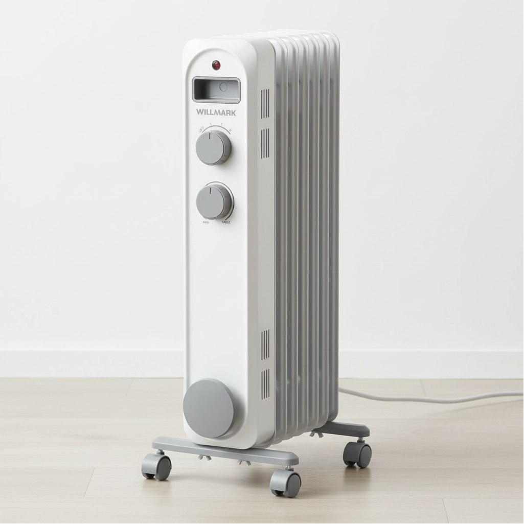 Радиатор масляный Willmark WOR-2409 2000В, белый, 1.5 кВт, 7 секций