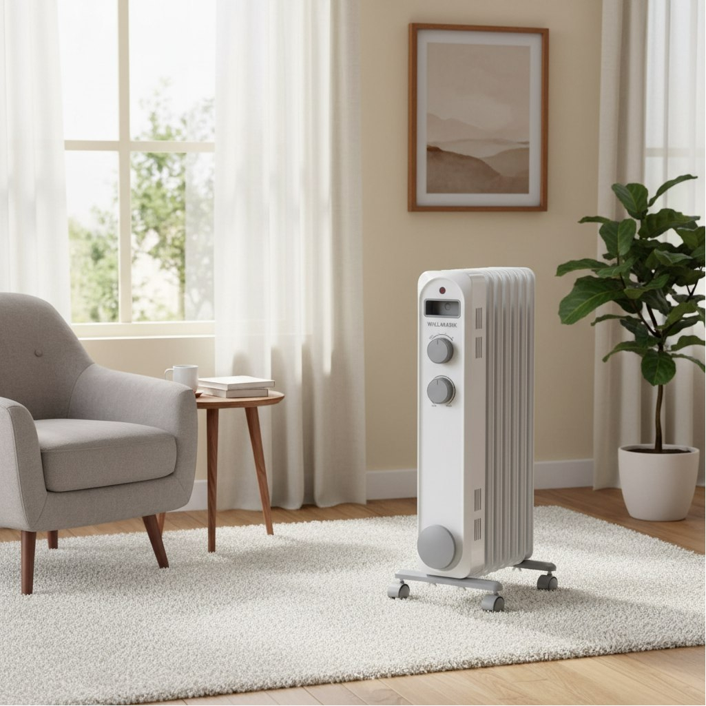 Радиатор масляный Willmark WOR-2409 2000В, белый, 1.5 кВт, 7 секций