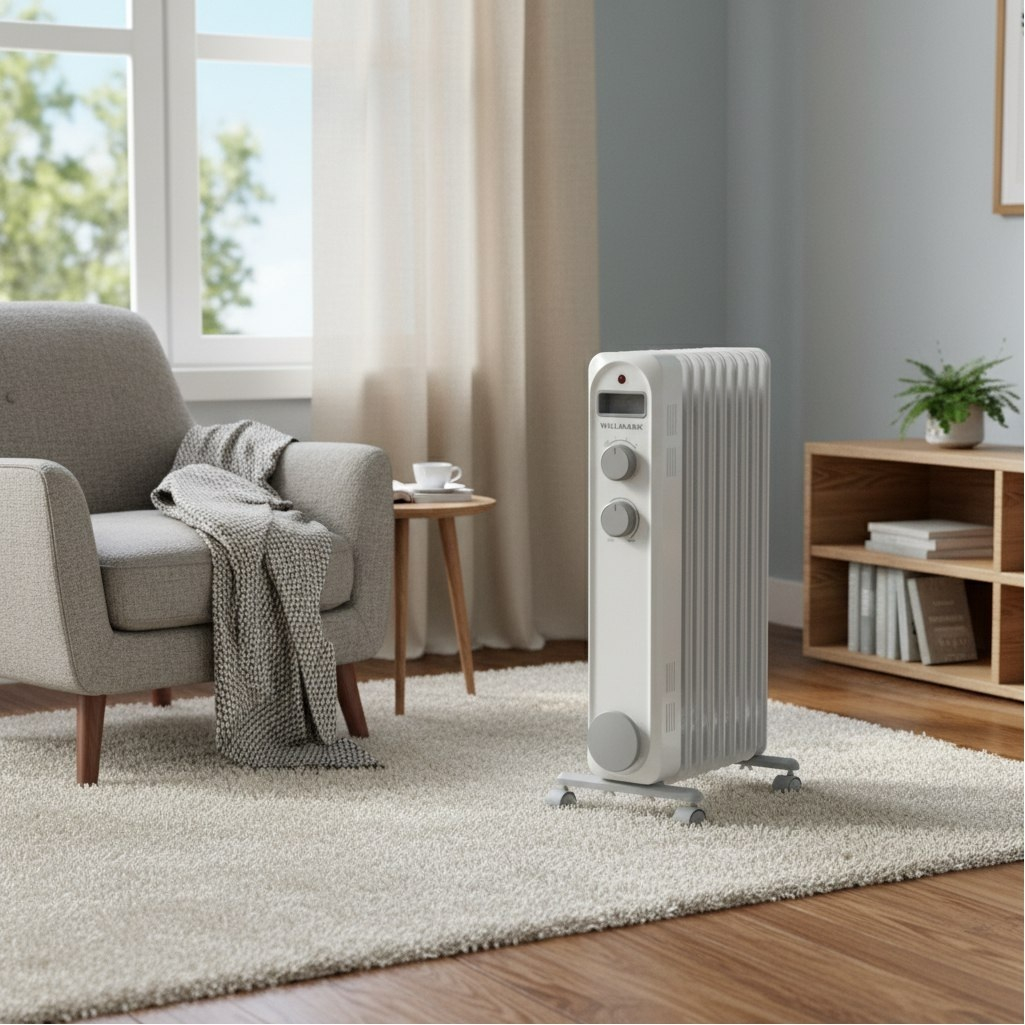 Радиатор масляный Willmark WOR-2409 2000В, белый, 2 кВт, 9 секций